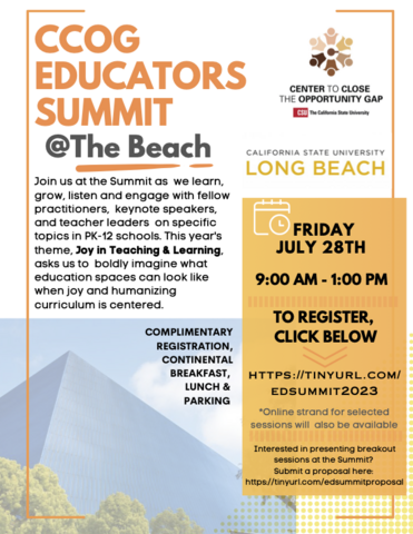 Educators Summit Flyer
