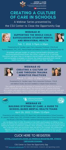Student Mental Health Webinar Series